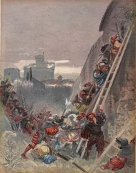 Bourbon Killed During the Assault on Rome, 6th May 1527, Illustration from 